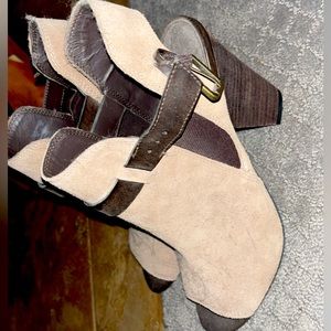 Brown wedges designed by: Franco Sarto